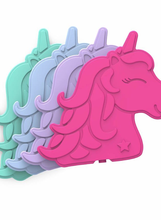 Bentgo Buddies Reusable Ice Packs - Slim Ice Packs for Lunch Boxes, Lunch Bags and Coolers - Multicolored 4 Pack (Unicorn) - Image 1